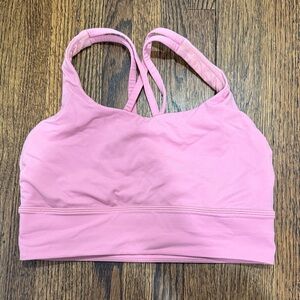 Lululemon energy longline Women's Pink Sports Bra